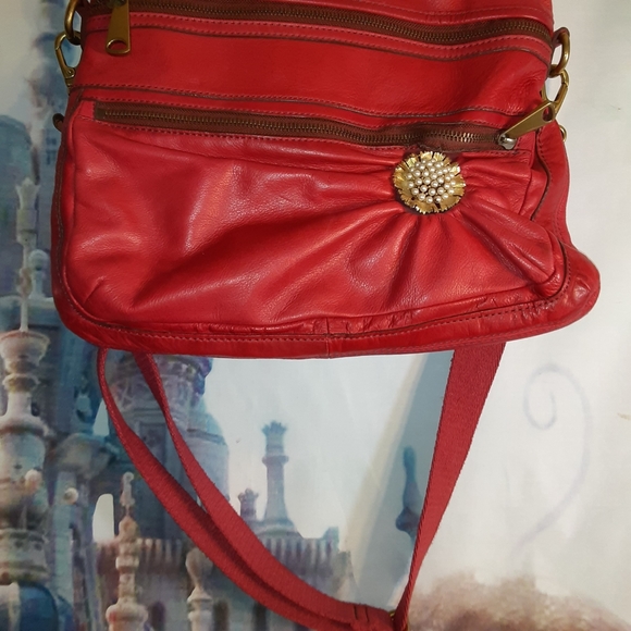 🪶 Red fossil leather bag - Picture 4 of 12